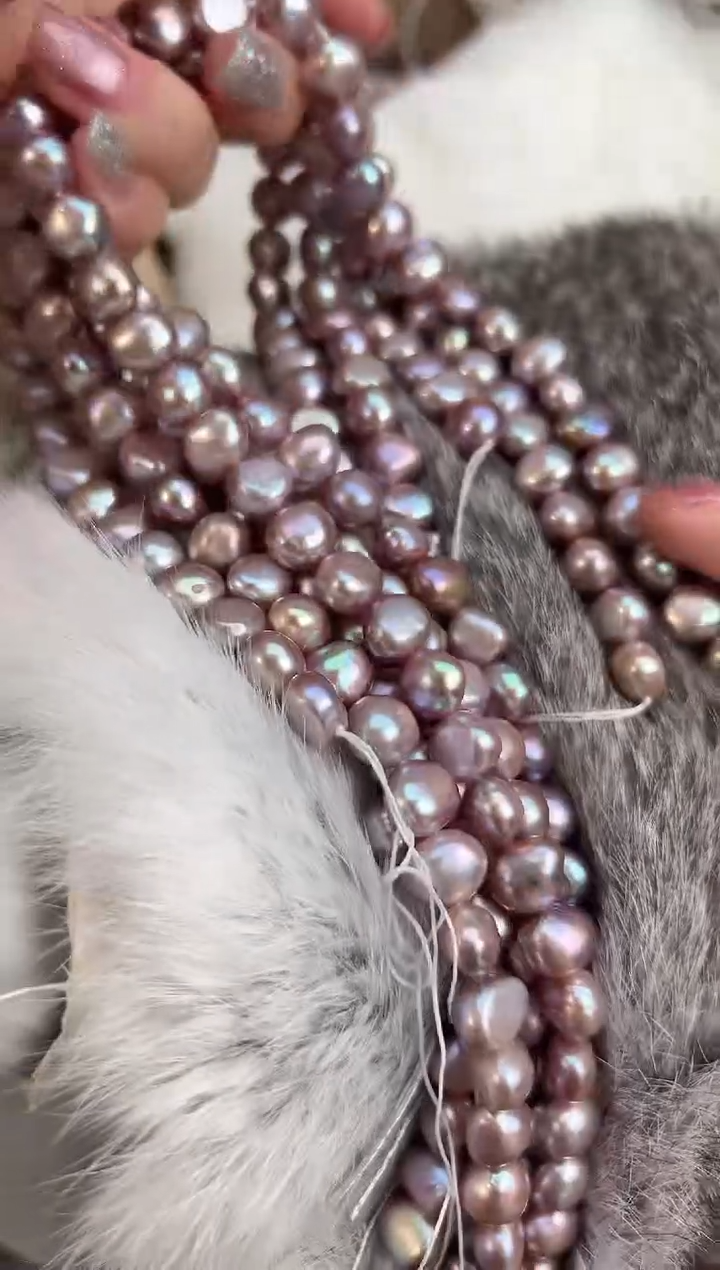 未镶嵌福利淡水珍珠紫色*无核强光珍珠10mm左右（多样性发一）
