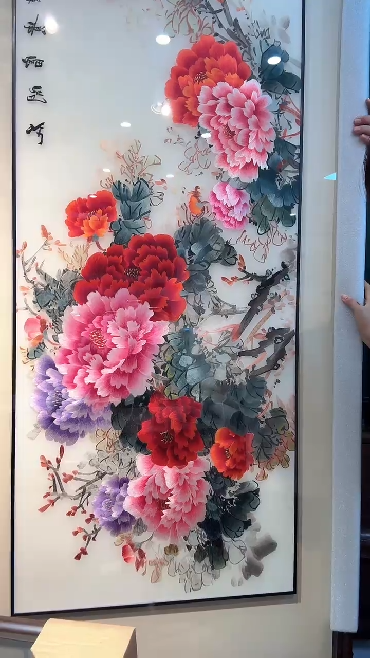 横款非遗苏绣纯手工刺绣装饰画不包邮