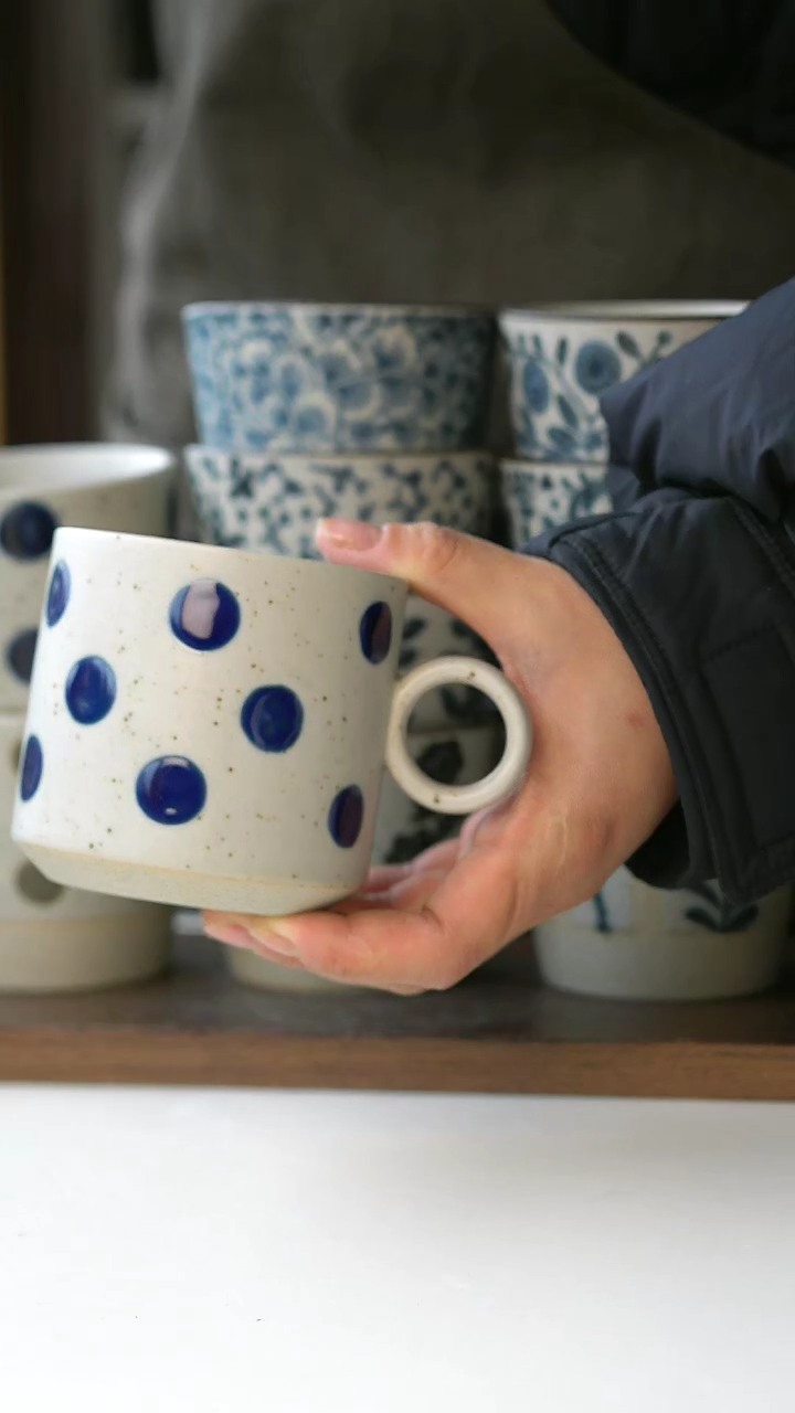 【闪购商品】陶瓷蓝宝石咖啡杯280cm@4-2@