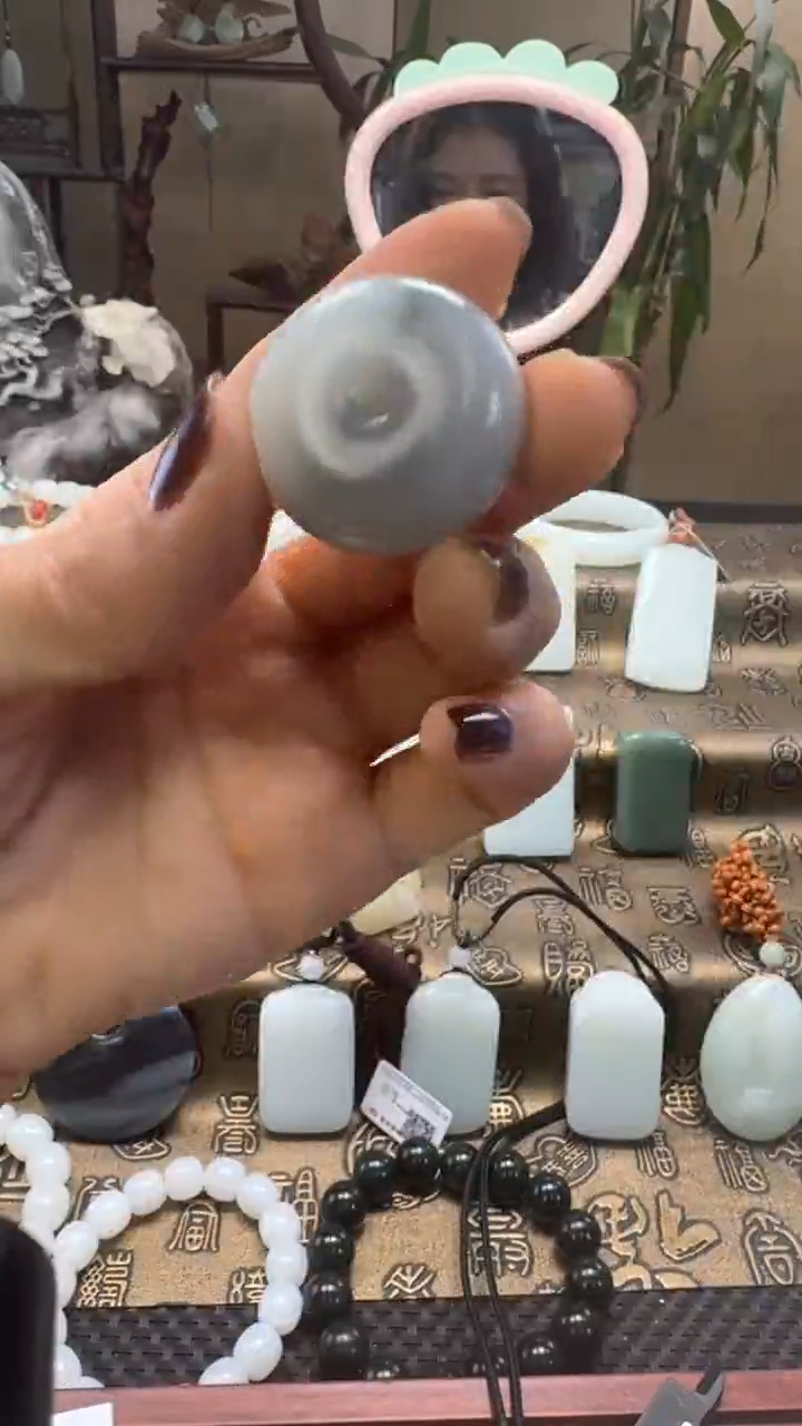 颈饰未镶嵌和田玉青花平安扣