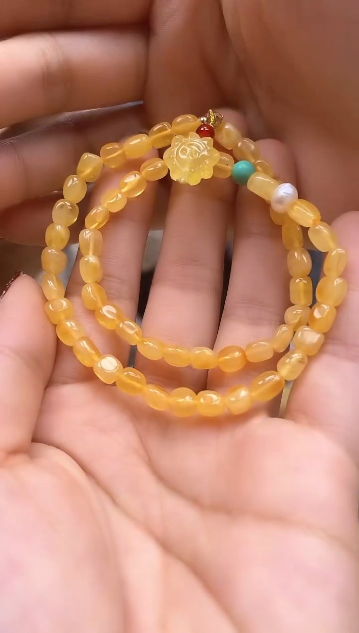 【闪购商品】琥珀裸石未镶嵌双圈