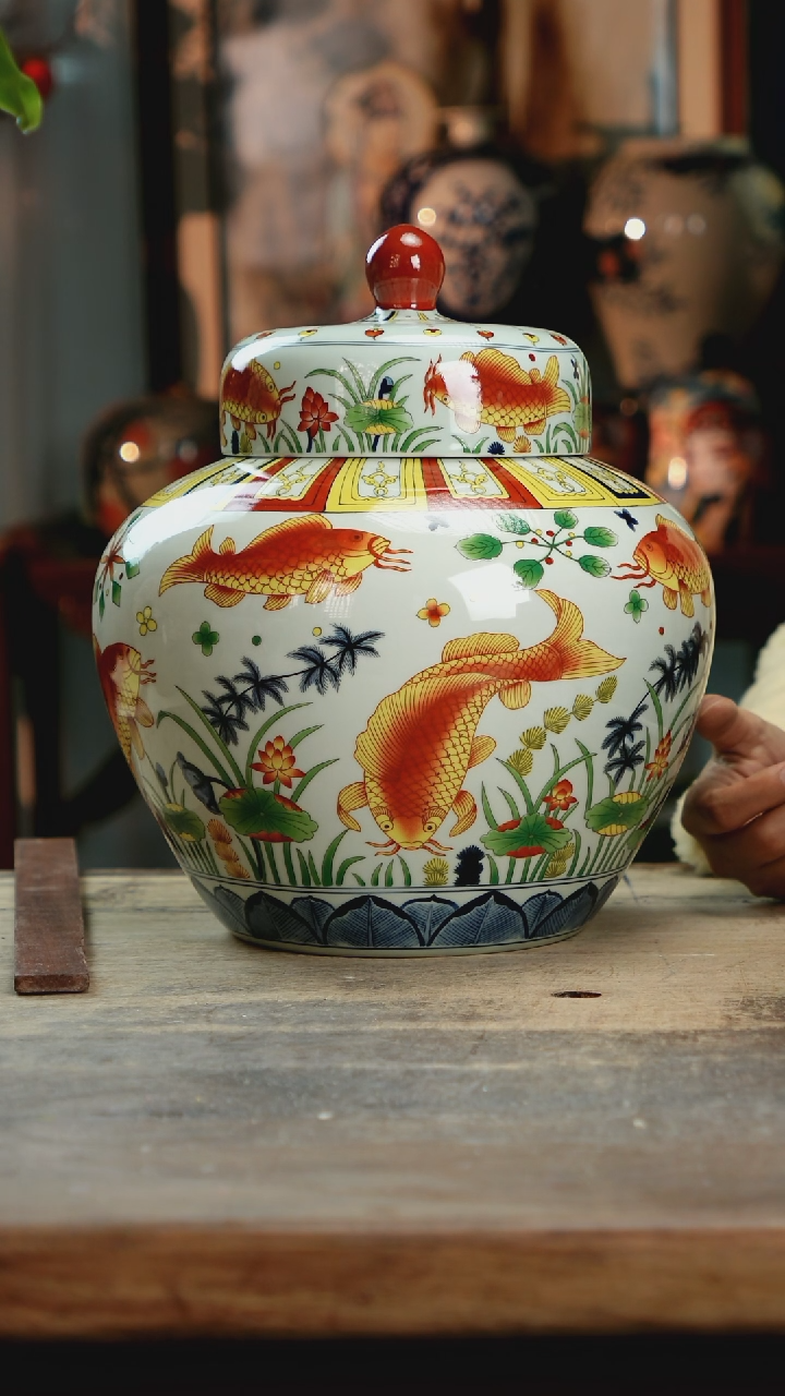 【闪购商品】瓷片景德镇纯手工釉下彩精品花瓶