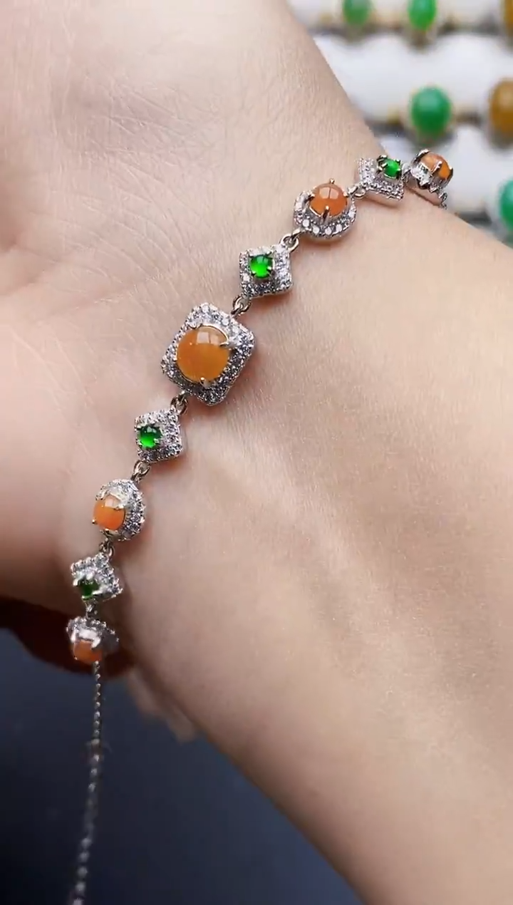 银S925镶嵌戒指翡翠2605