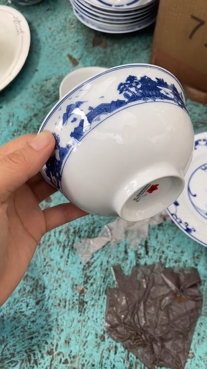 摆件红叶梧桐5寸米饭碗