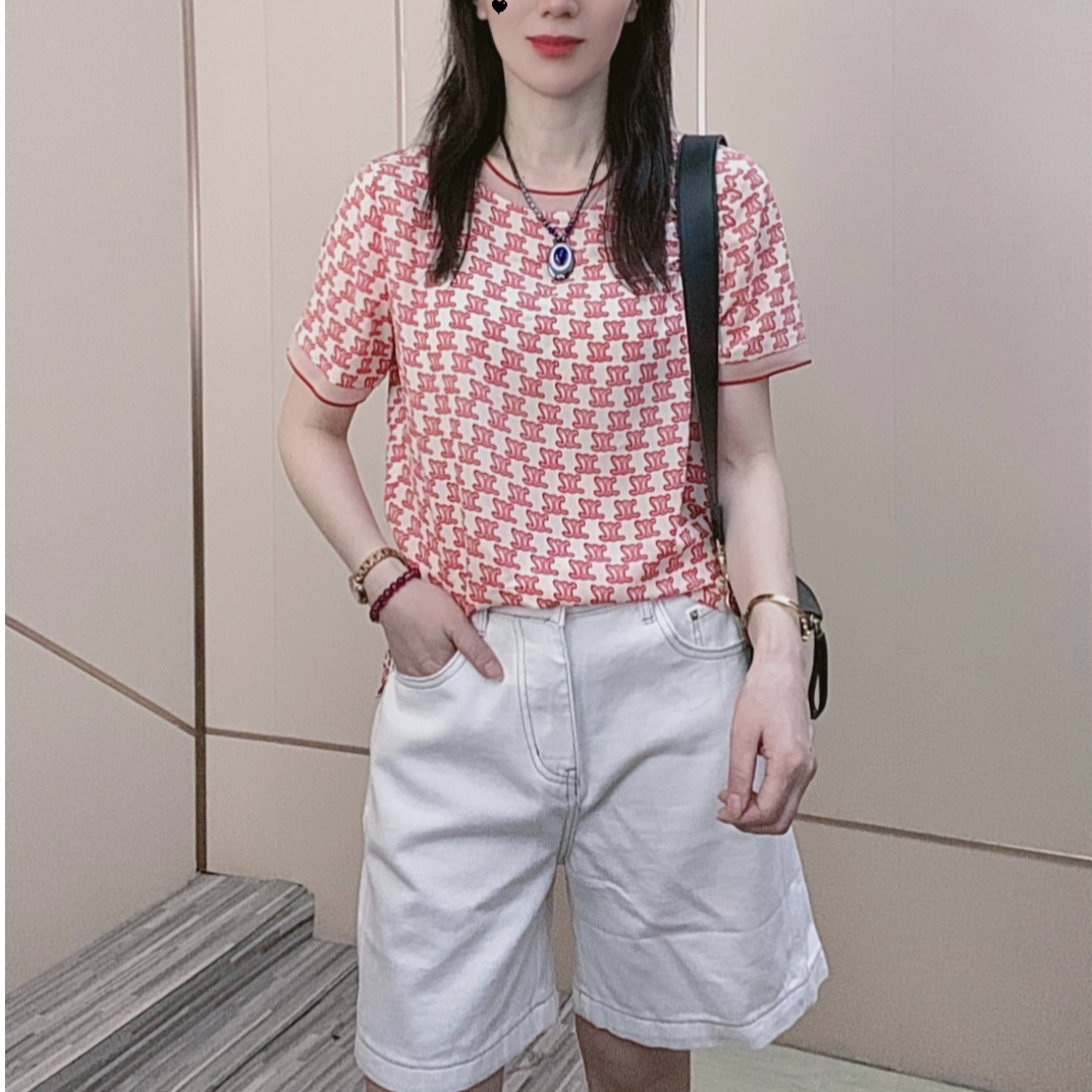 2025夏季新款女装圆领镂空蕾丝拼接轻薄透气短袖t宽松遮肚体恤衫T
