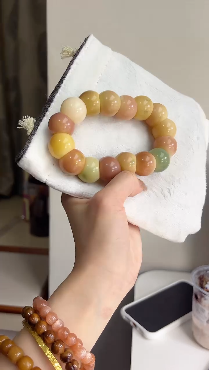 手串菩提根/象牙果沐g12紫美人玉化蒜瓣大肠20mm手串