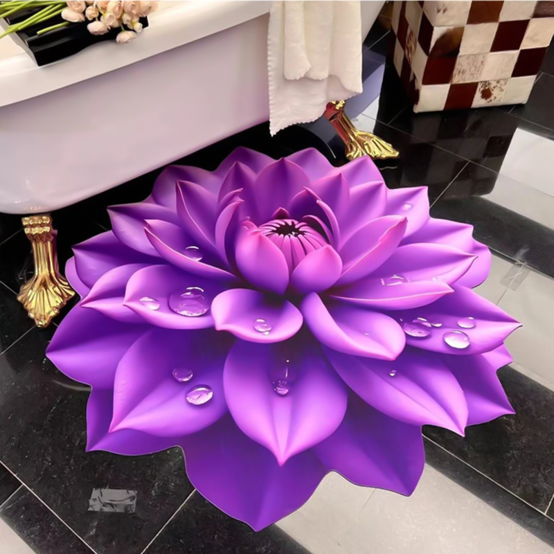 【防滑黑科技】3D立体吸水垫入门花卉地垫浴室垫干垫家用卧室玄关