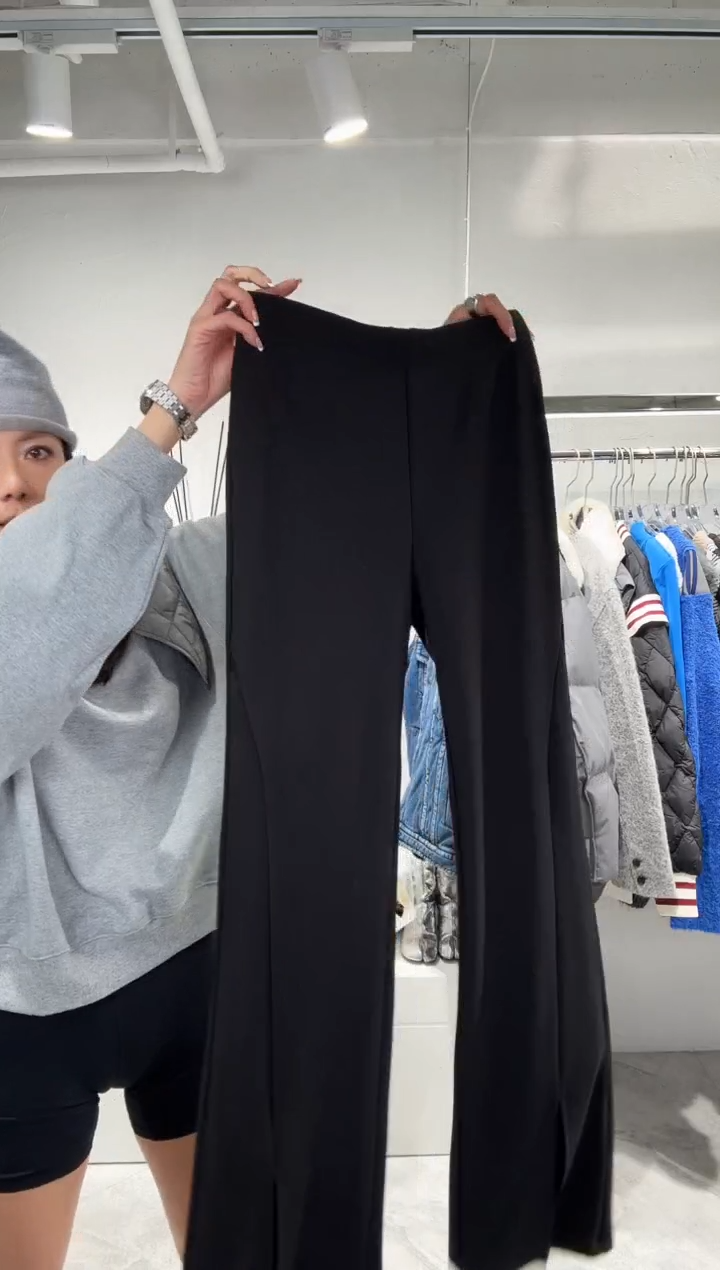 如*开衩休闲裤黑色 99