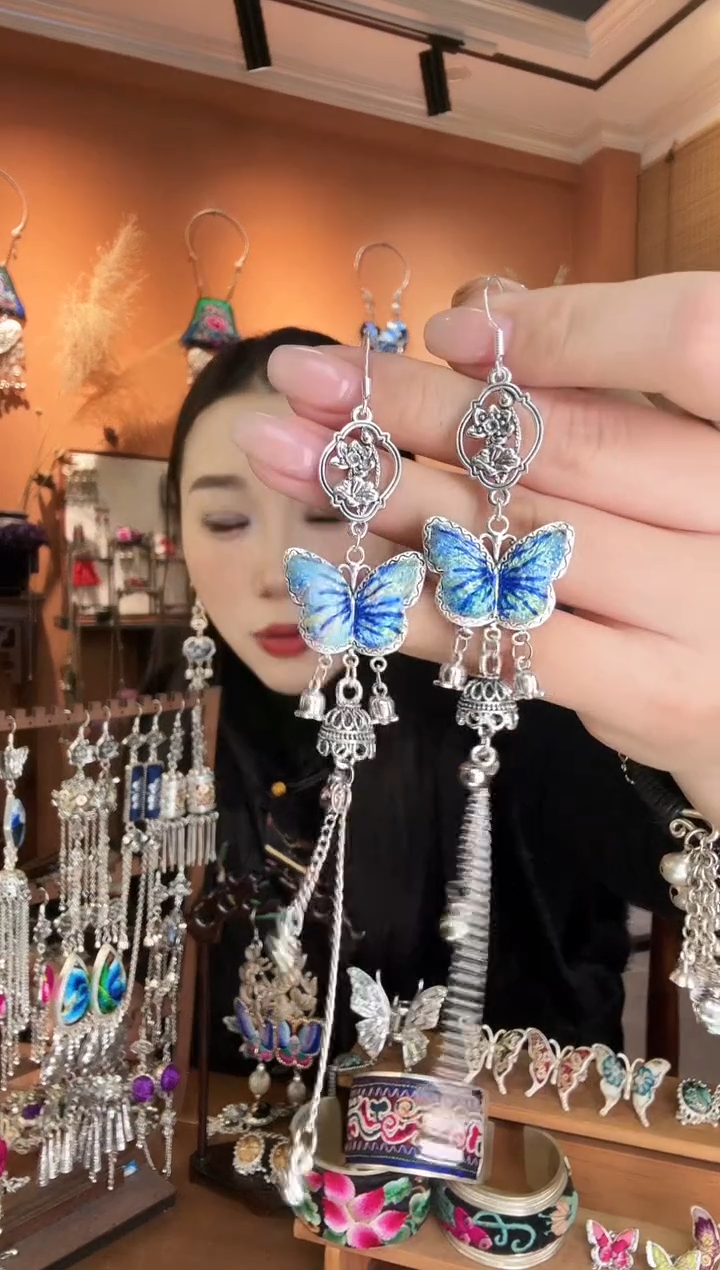 刺绣纯手工民族风耳环