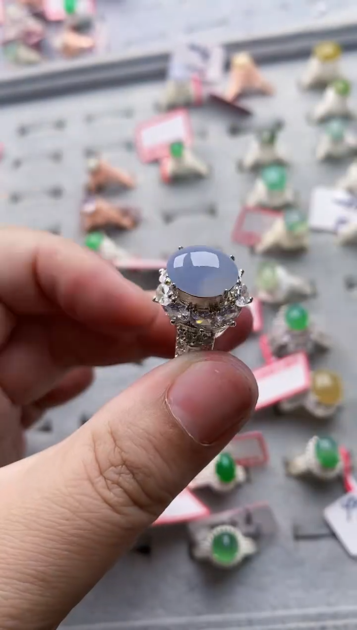 翡翠未镶嵌戒指1515---46