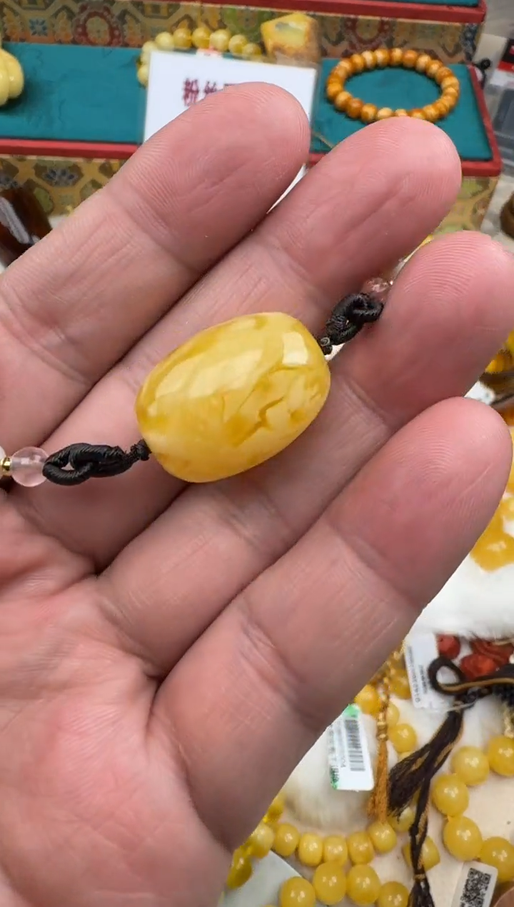 琥珀未镶嵌珠宝奇石桶珠HZ141