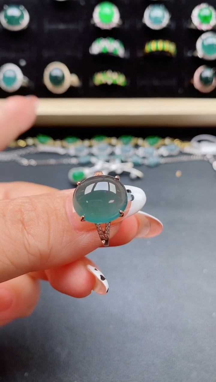 【闪购商品】翡翠戒指银S925镶嵌321321