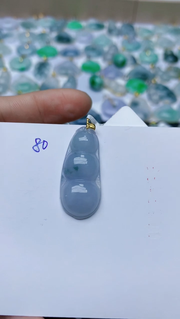 【闪购商品】翡翠颈饰18K金镶嵌天然翡翠A货    80.