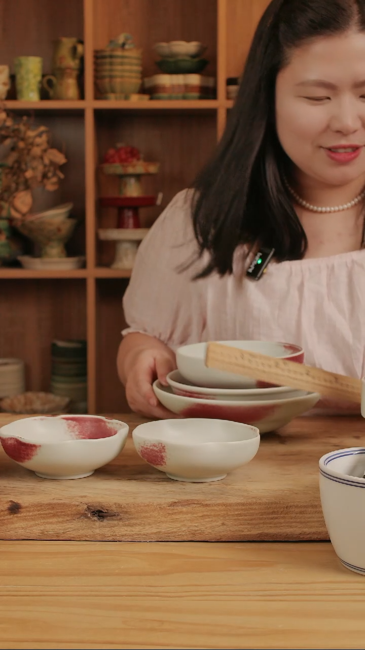 郎红系列的花口米饭碗2个