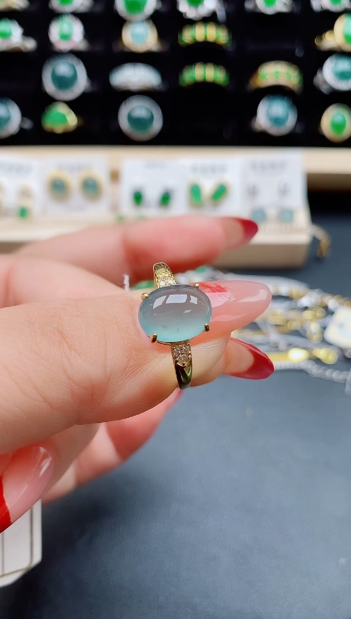 【闪购商品】翡翠戒指银S925镶嵌321321