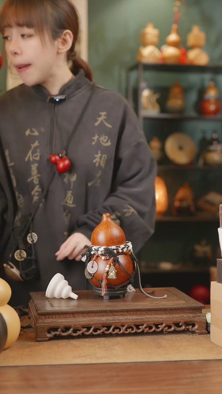 【闪购商品】264号精品天然大漆工艺防渗内胆酒葫芦~