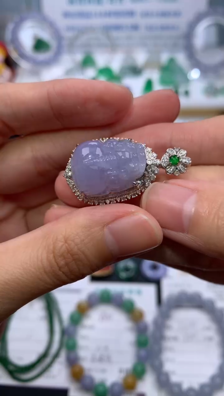 【闪购商品】定制翡翠18K金镶嵌模式推广期24小时鉴赏期