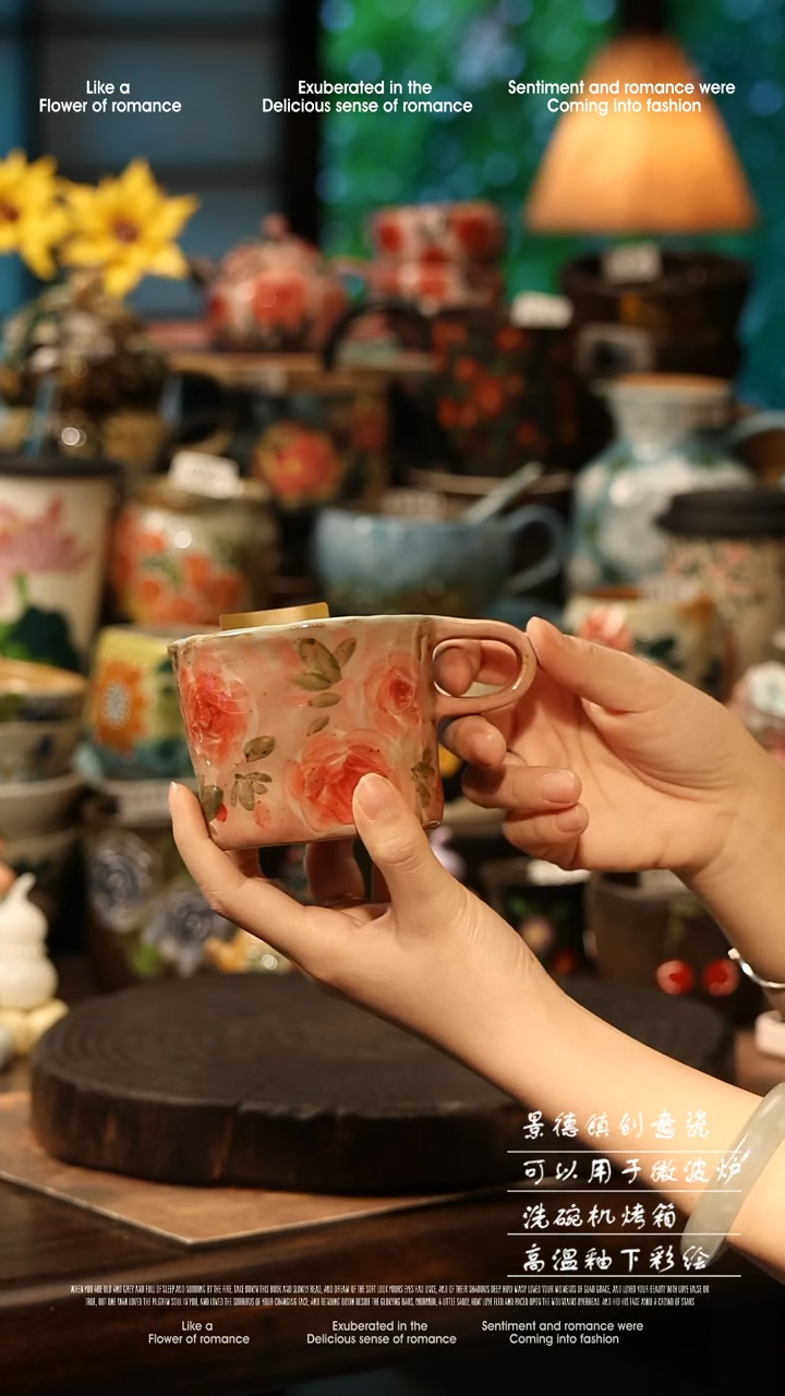 陶瓷景德镇高温釉下彩手工手绘款式