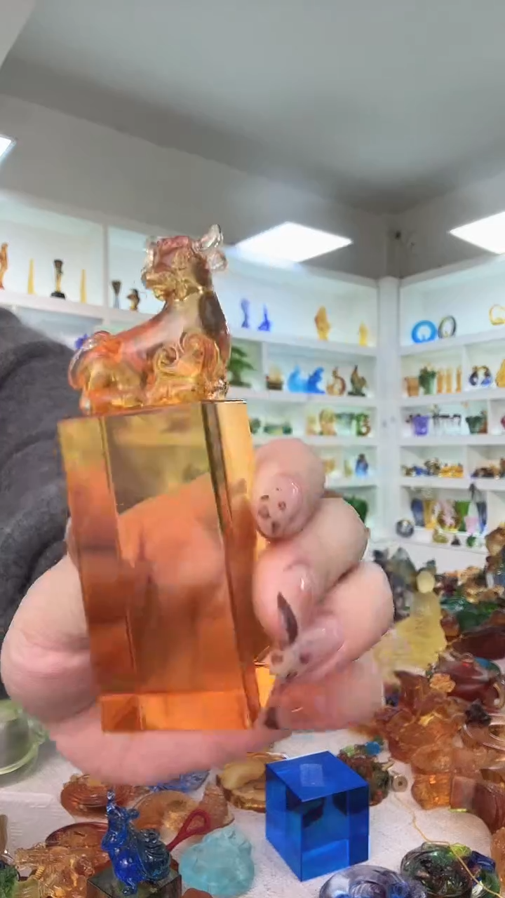 手工艺品琉璃小牛牛