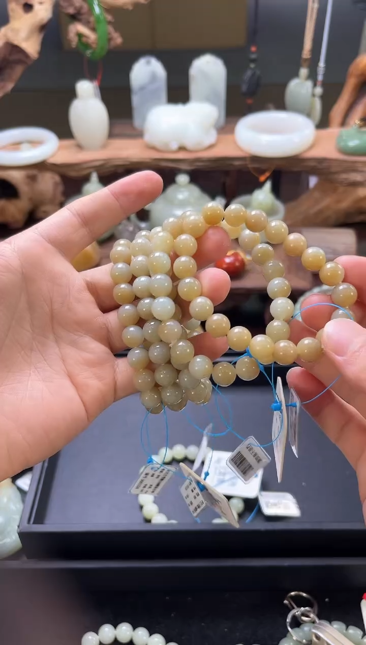 【闪购商品】和田玉手串未镶嵌且末迪克兰 带糖多样性发一