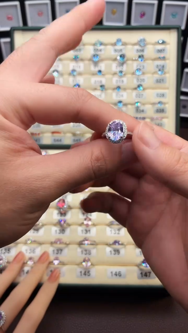 银S925镶嵌锂辉石戒指0002