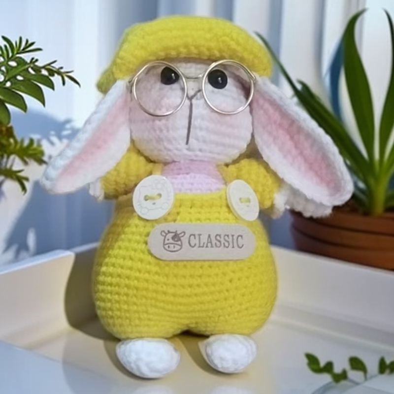 无指妈妈成品纯手工钩织糖糖兔成品玩偶随机款式钥匙扣挂件礼物