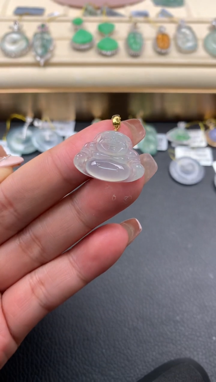 【闪购商品】翡翠颈饰18K金镶嵌D712