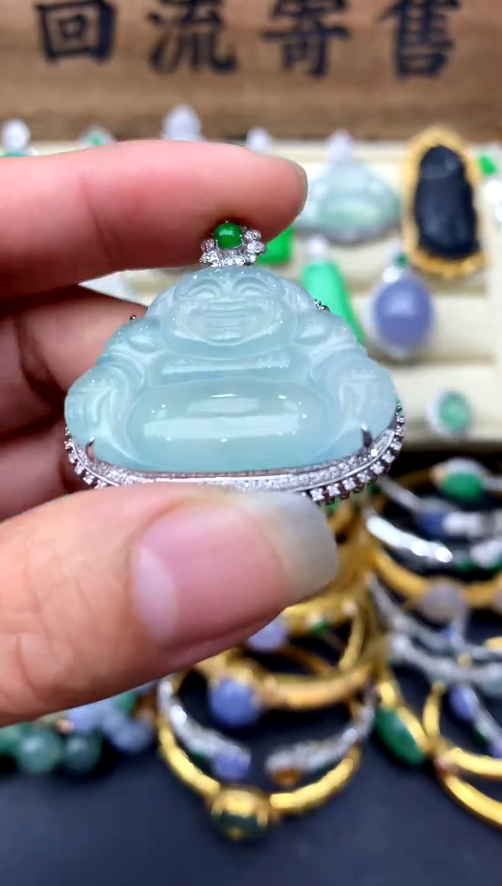 【闪购商品】翡翠颈饰18K金镶嵌452-中国好珍宝