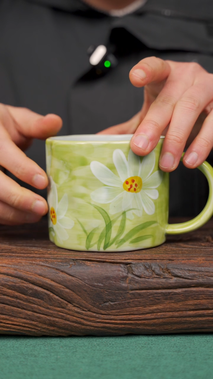 【闪购商品】瓷片81景德镇杯釉下手工手绘瓷器