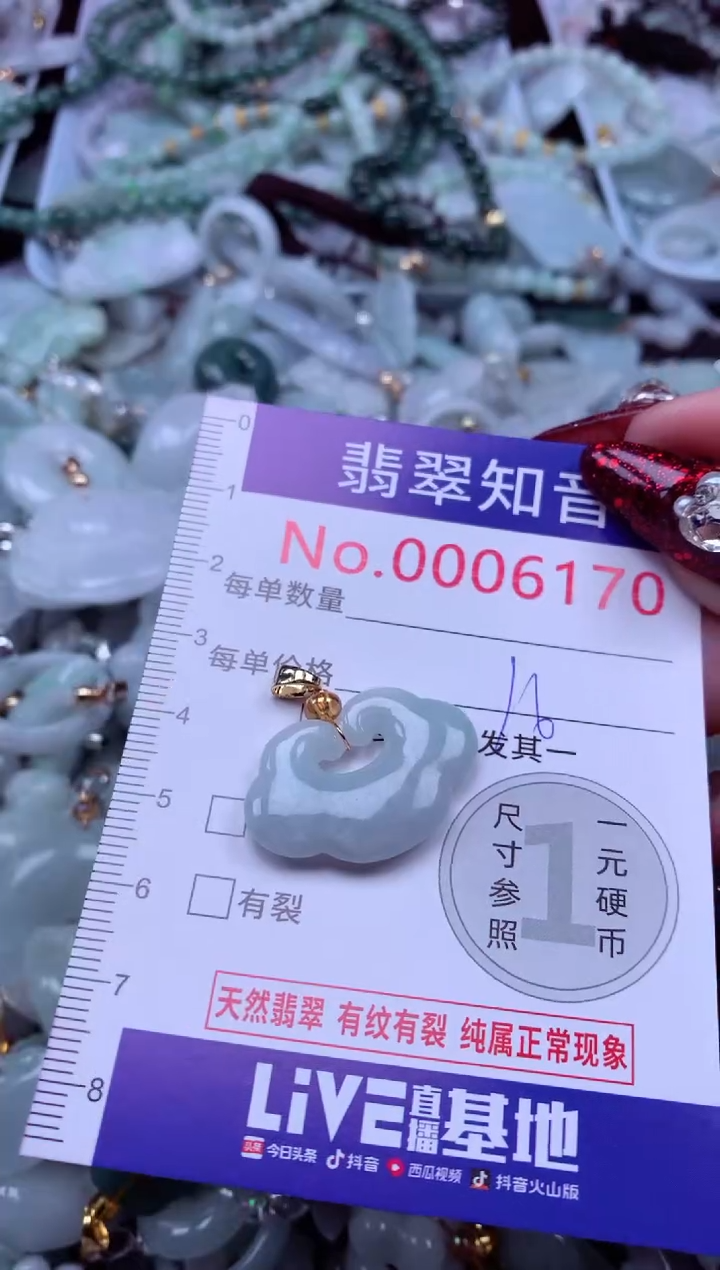 吊坠(不含链)未镶嵌翡翠6170