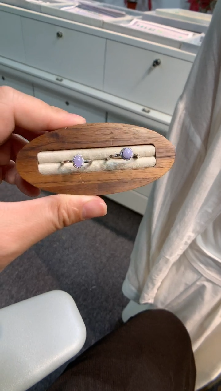 银S925镶嵌戒指翡翠戒指 多样性发一件