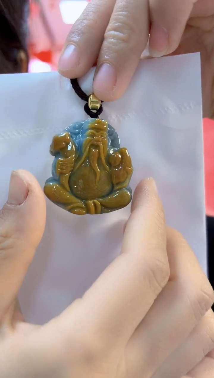 【闪购商品】翡翠颈饰未镶嵌孤品财神