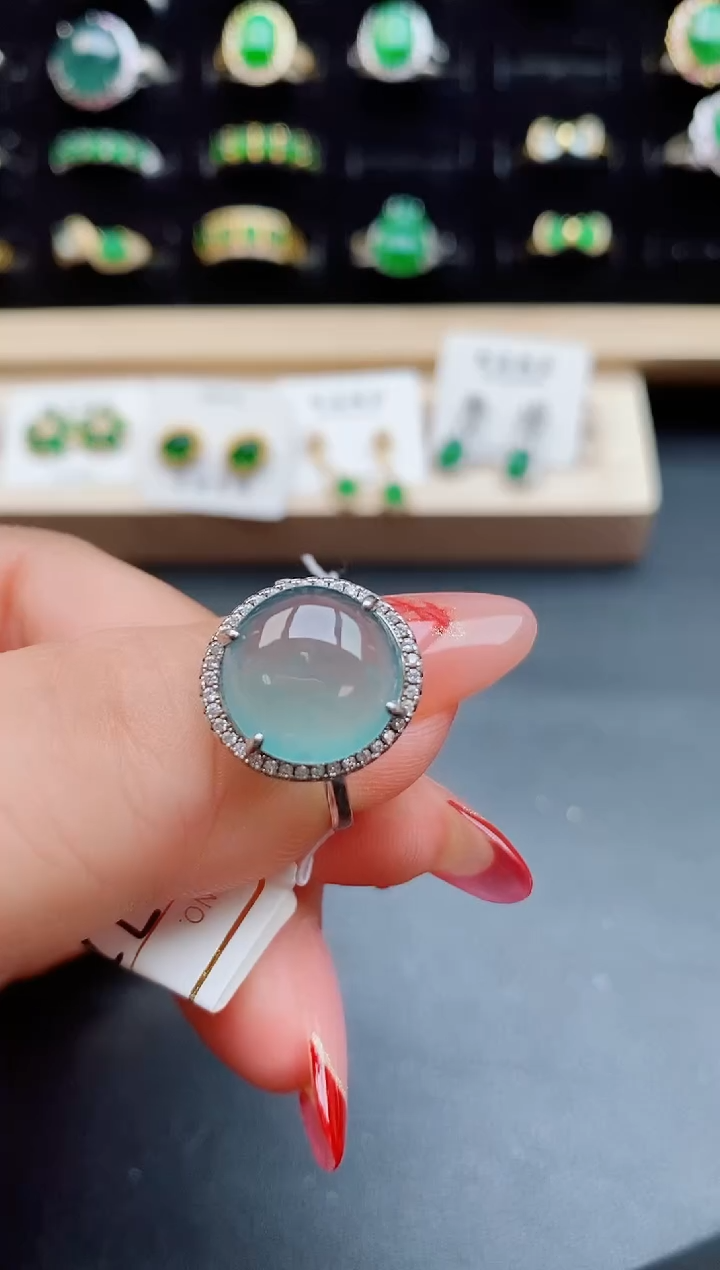 【闪购商品】翡翠戒指银S925镶嵌1212