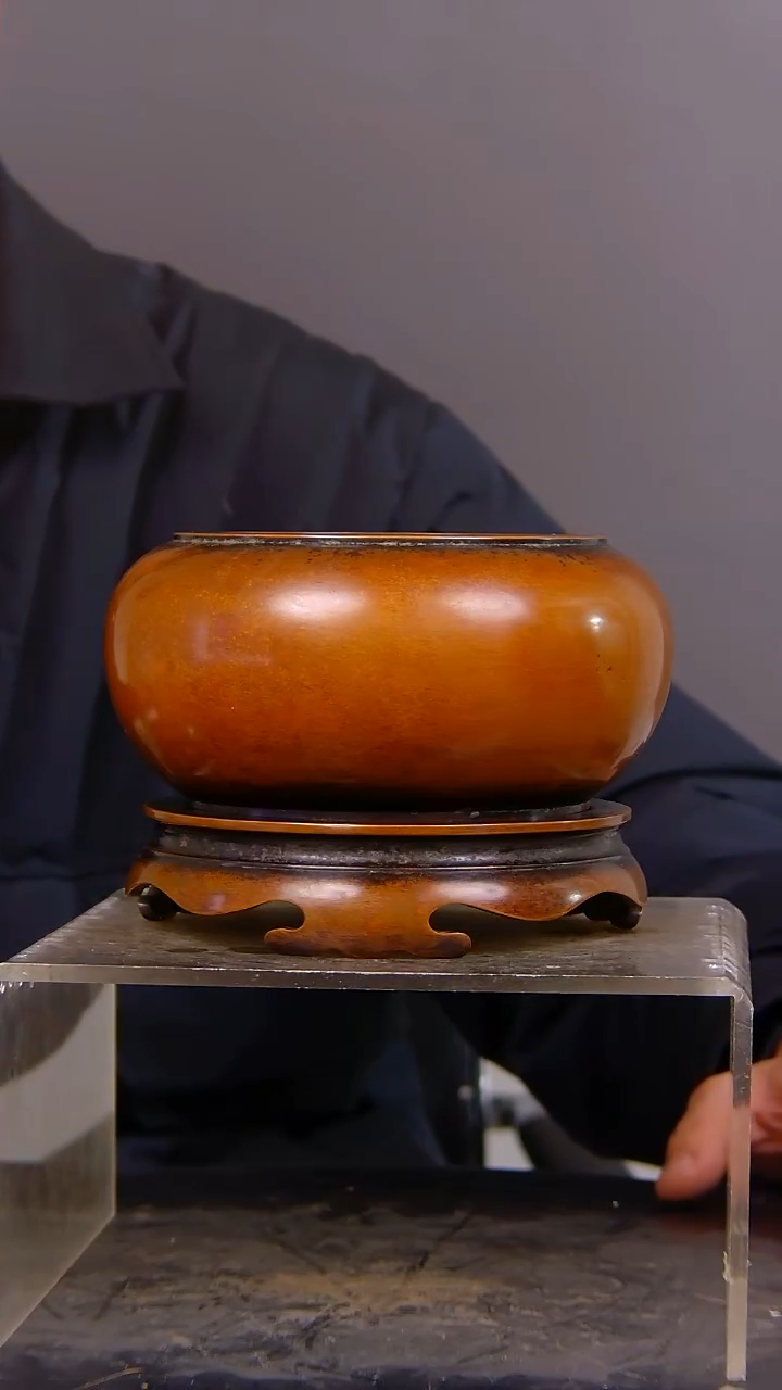 王*山水铜缘紫铜香炉结缘1111