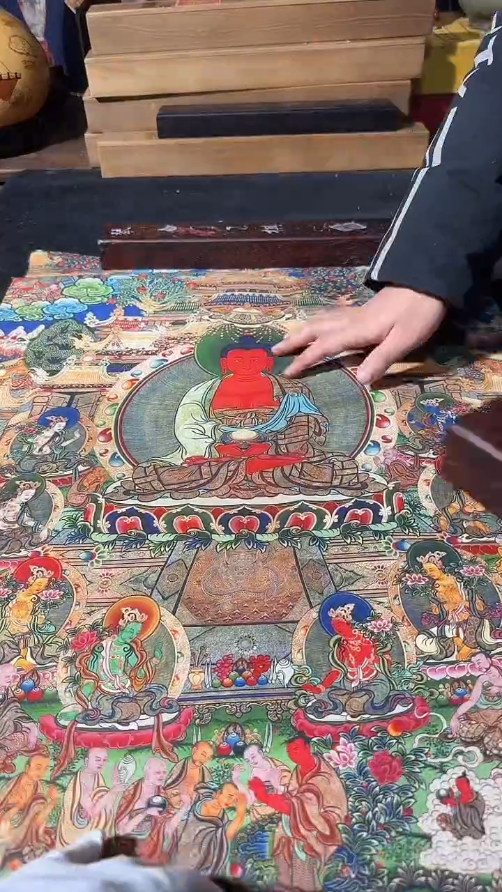 卷轴画藏式珍藏彩绘艺术馆90