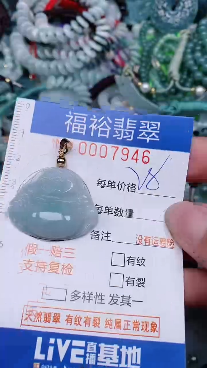 翡翠未镶嵌颈饰...0007946