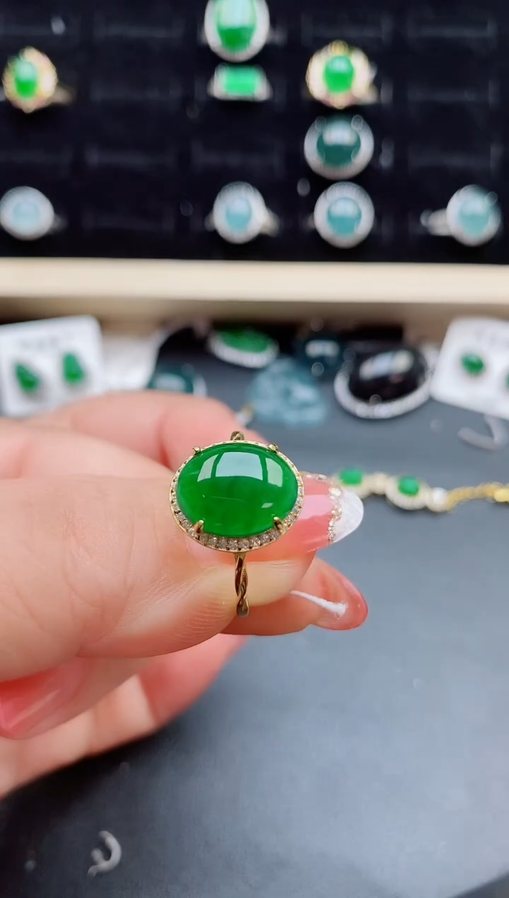 【闪购商品】翡翠戒指银S925镶嵌50805508