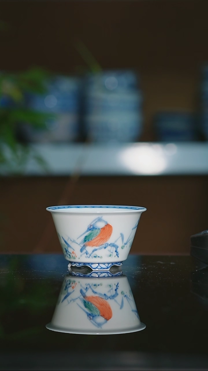 【闪购商品】手绘陶瓷内口6.5高4.5深