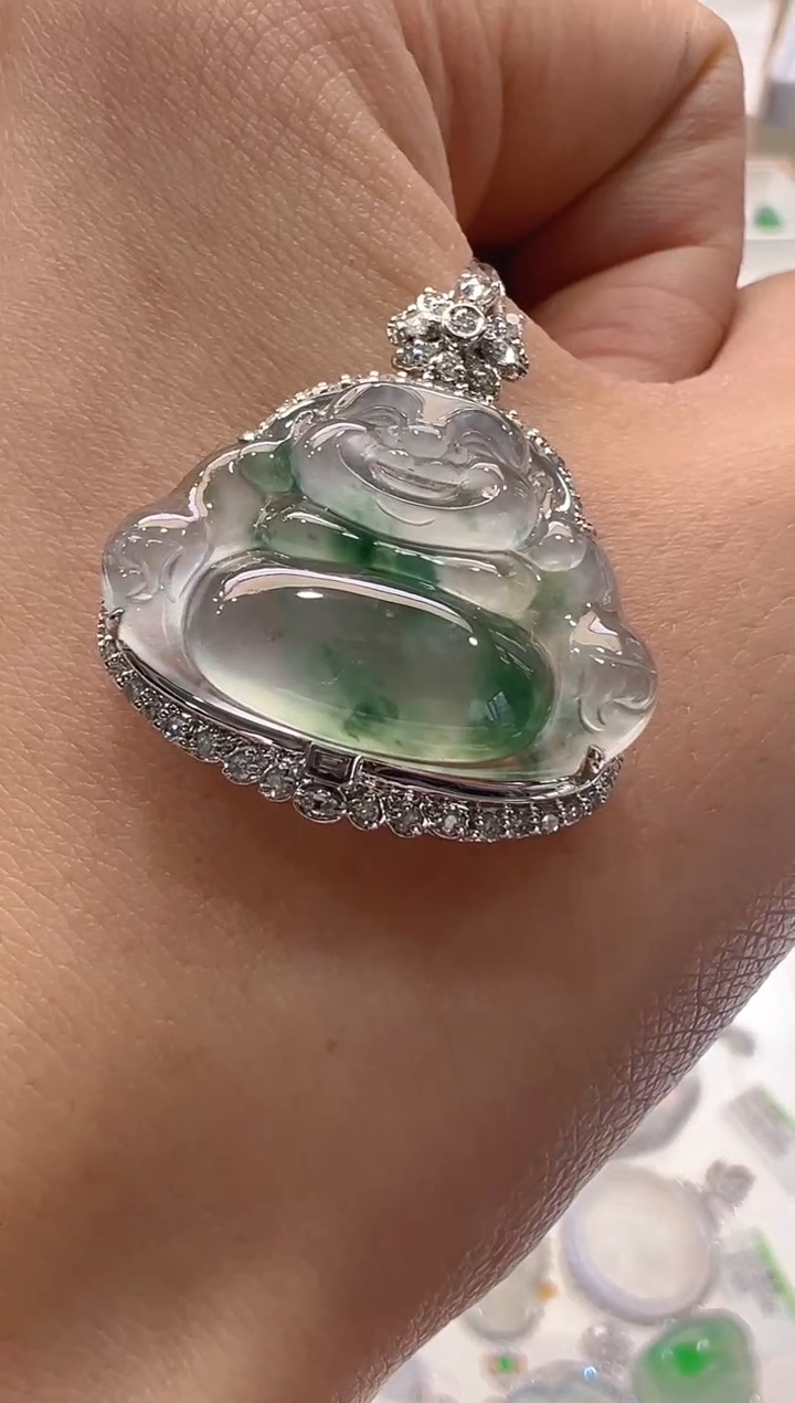 【闪购商品】翡翠吊坠(不含链)18K金镶嵌多样性团购发一件