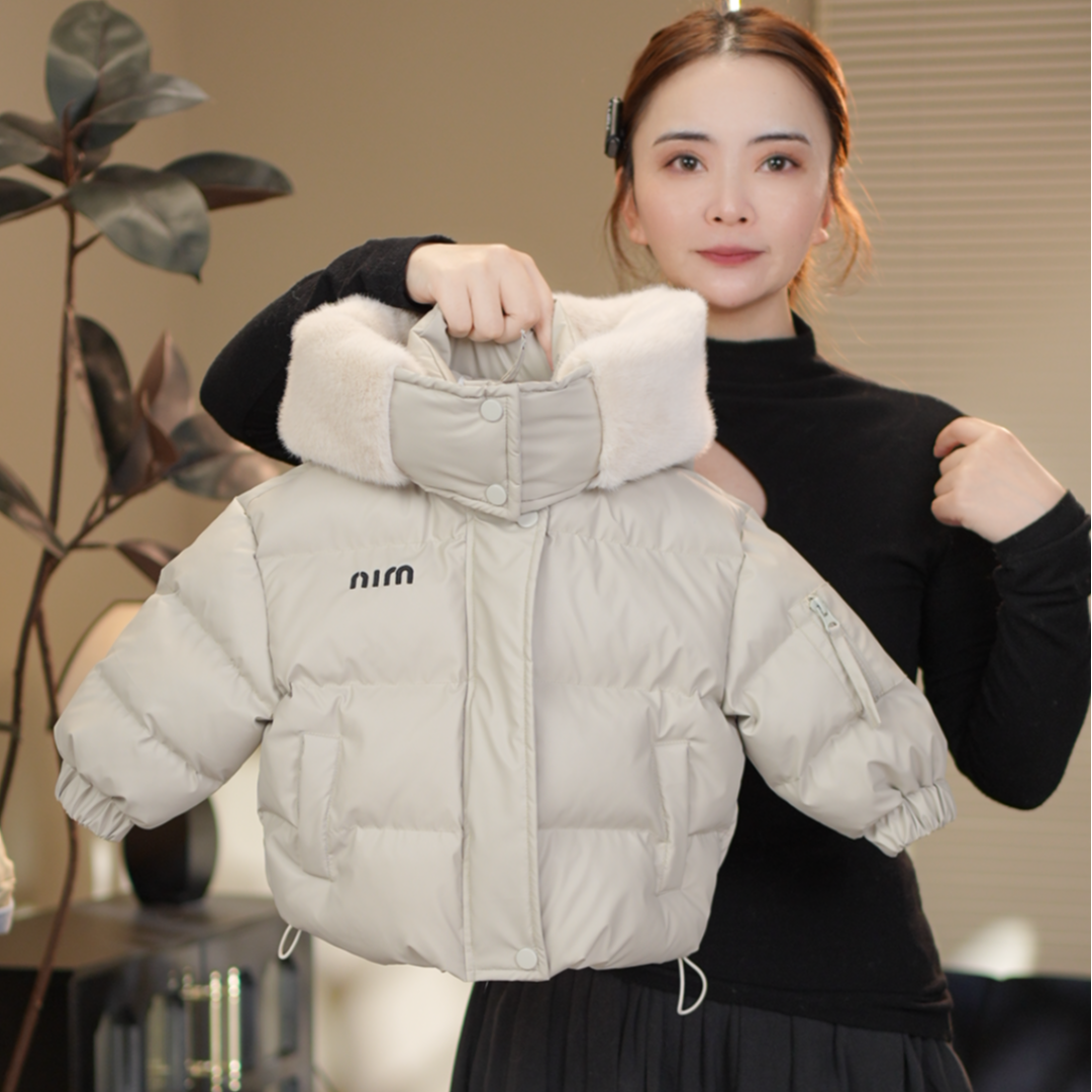 现货【暖日小熊】2024新款男女童皮面白鸭绒羽绒服加厚儿童58709