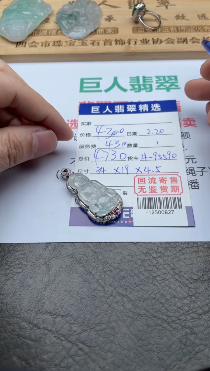 【闪购商品】翡翠颈饰18K金镶嵌-12500827