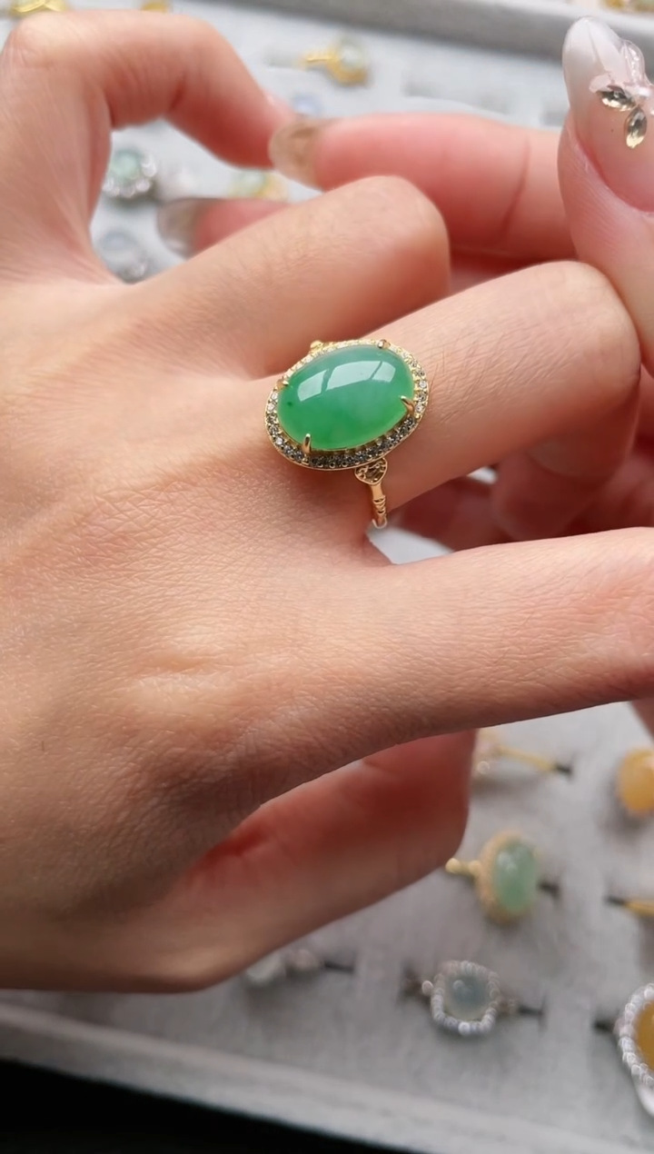 【闪购商品】翡翠戒指银S925镶嵌1111