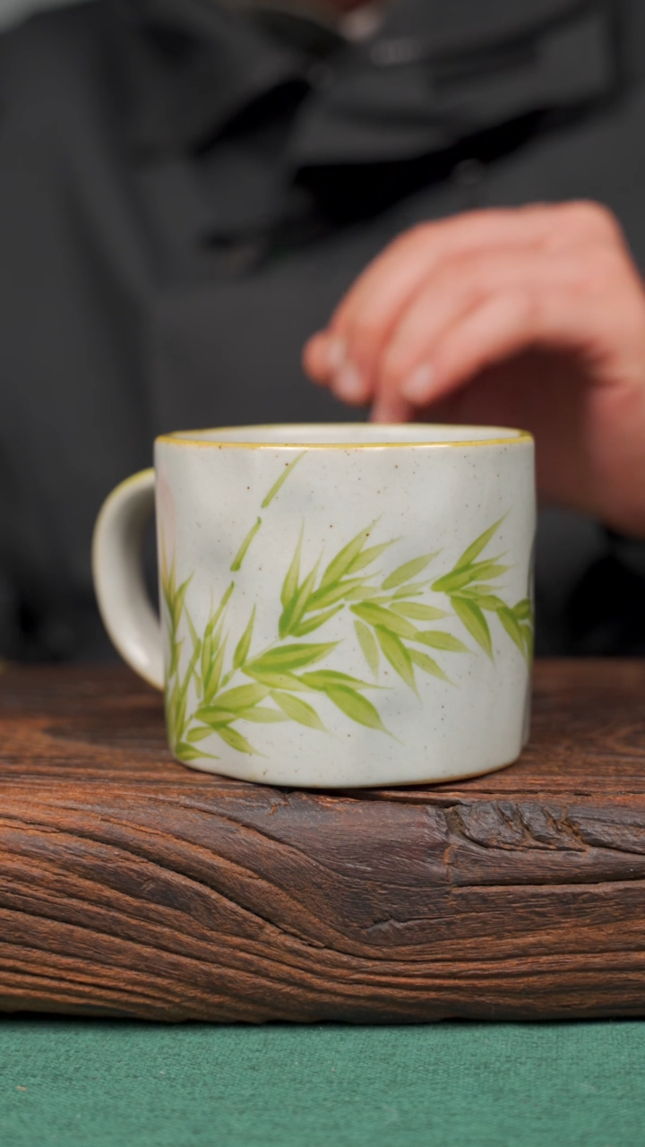 【闪购商品】瓷片61寻一缕瓷香杯釉下手工手绘瓷器