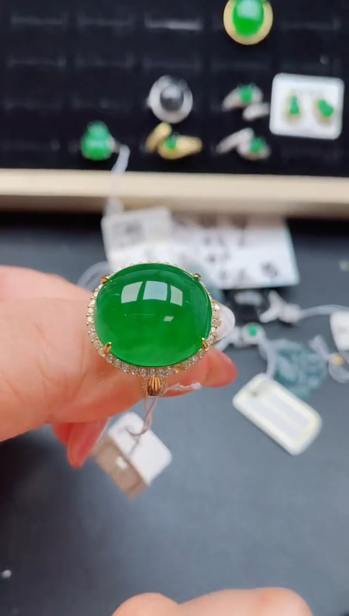 【闪购商品】翡翠戒指银S925镶嵌5080550
