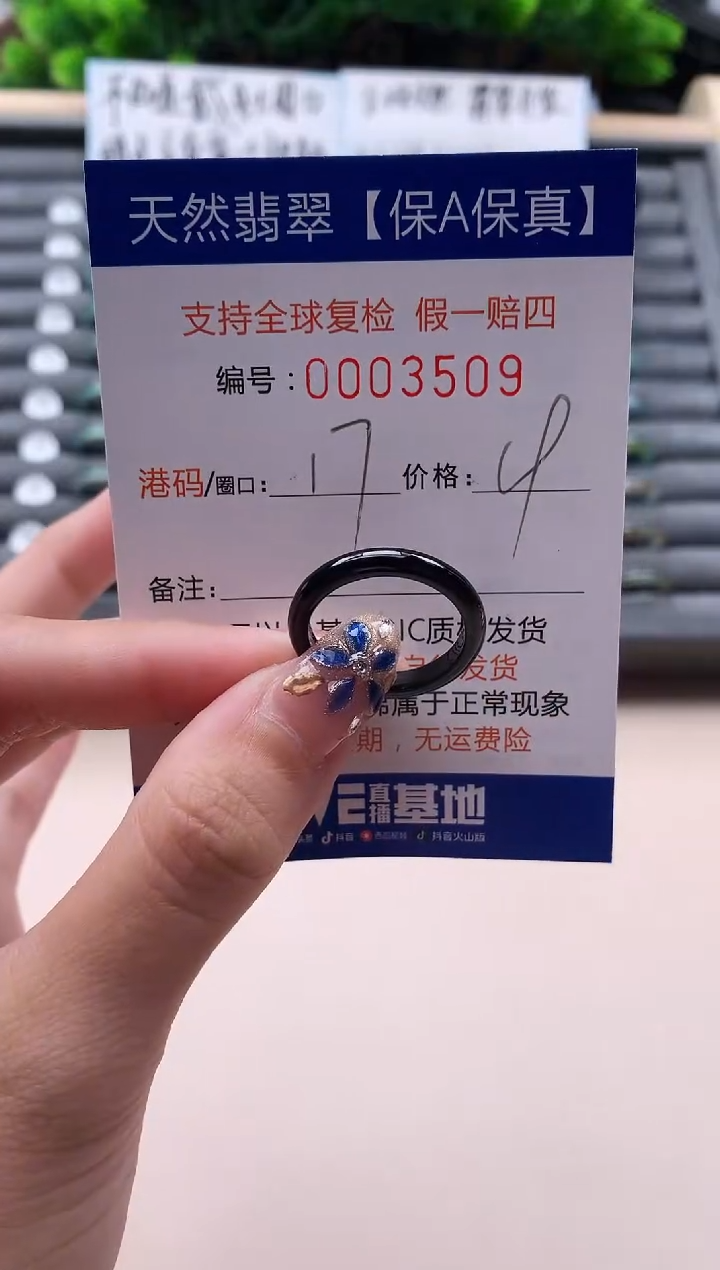 未镶嵌戒指翡翠天然  3509