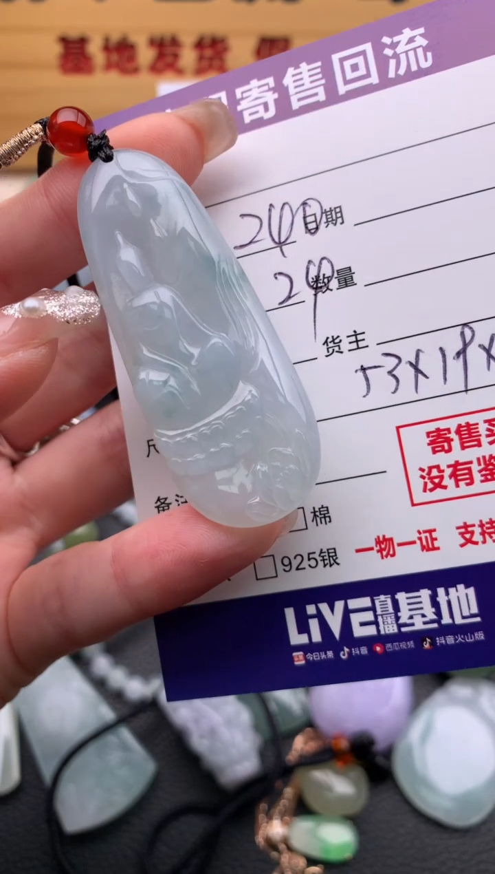 翡翠未镶嵌颈饰21014005