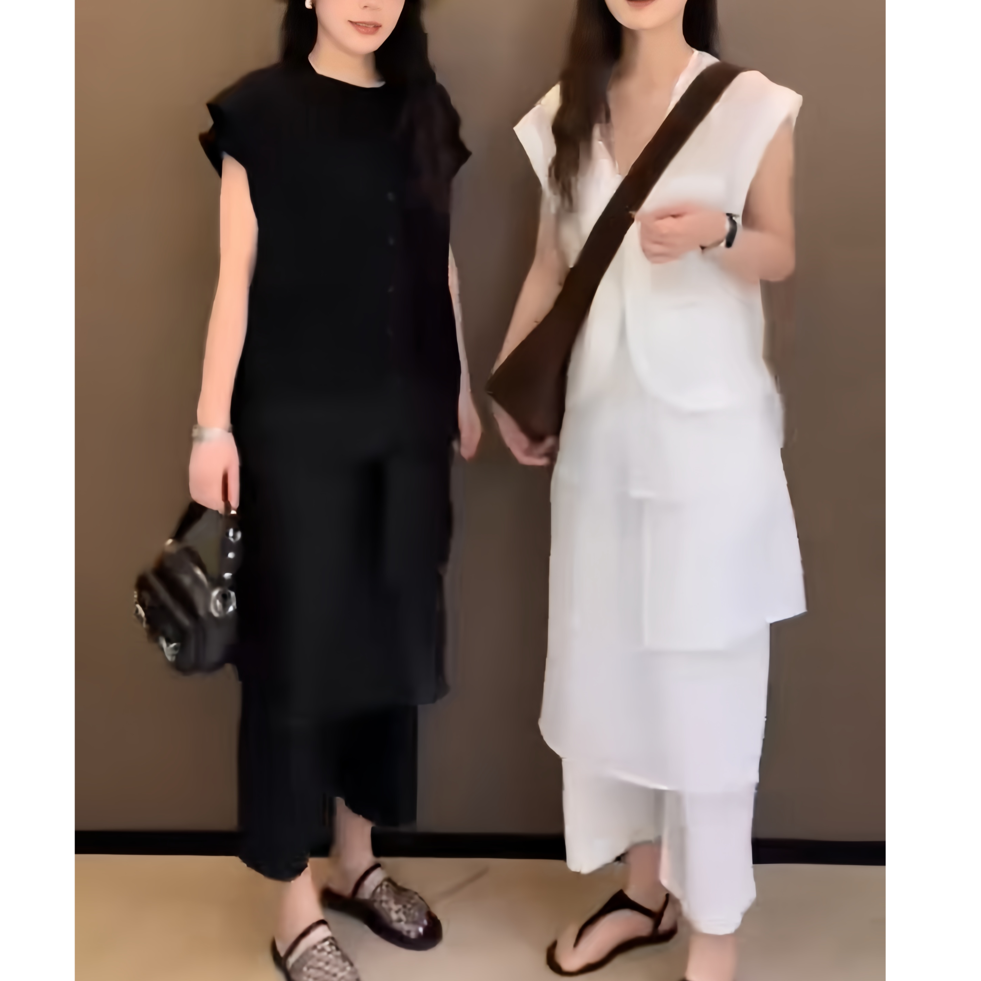 韩系设计感V领显瘦无袖背心马甲女2025夏季新款休闲衬衫薄款上衣