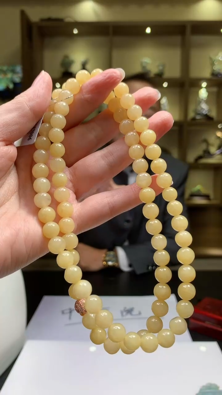 【闪购商品】定制翡翠未镶嵌8054yx-毛货珠链58