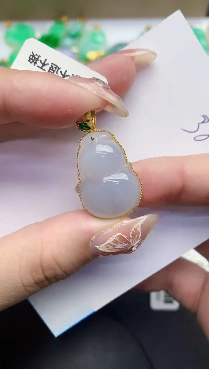 【闪购商品】翡翠颈饰18K金镶嵌0000000000