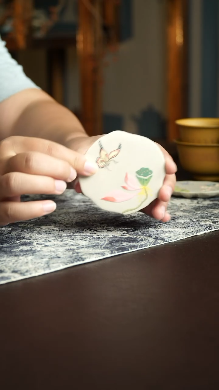 茶杯紫砂3号宜兴紫砂原矿作品盖置杯垫